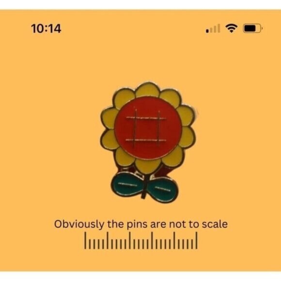 3/20 Orange Sunflower Enamel Pin - Picture 1 of 1
